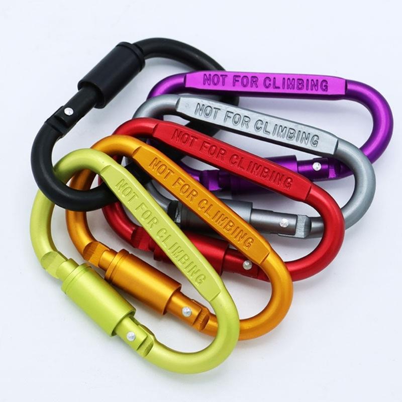Heavy Duty Twistlock D-vormige Gesp Rotsklimmen Karabiner Vervanging Aluminiumlegering Bergbeklimmen D-ring Clip