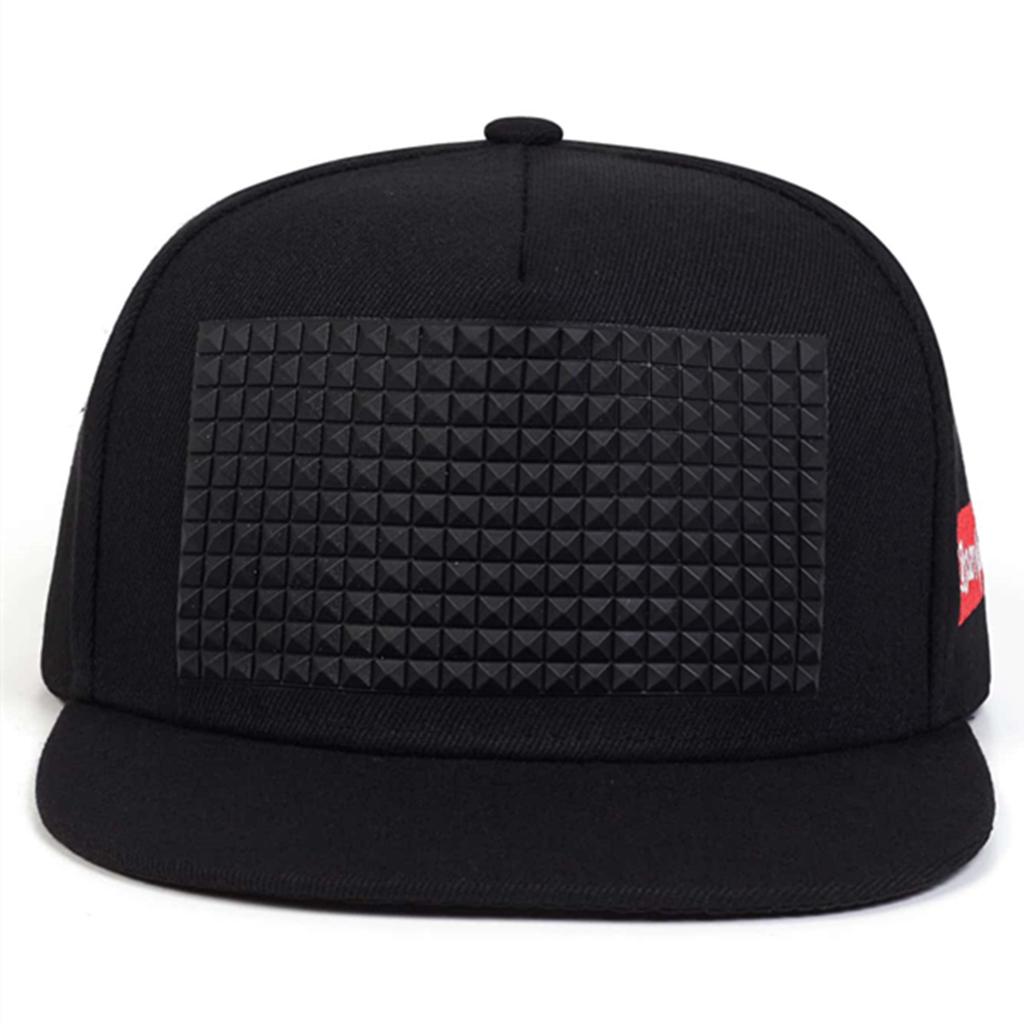 Unisex Square Rubber Top Embroidery Hip-hop Hats Spring and Autumn Outdoor Adjustable Casual Baseball Caps Sunscreen Hat