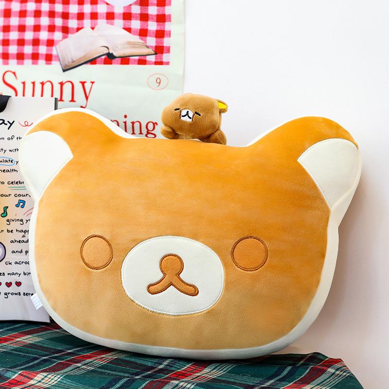 4560Cm Cute Rilakkuma Plush Pillow Soft Stuffed Bear Throw Cushion For Home Bedroom Sofa Nap Sleeping Comfort Decoration Gift