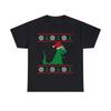 T-Rex Santa Ugly Christmas Sweater Graphic Tee Shirt, S-5XL