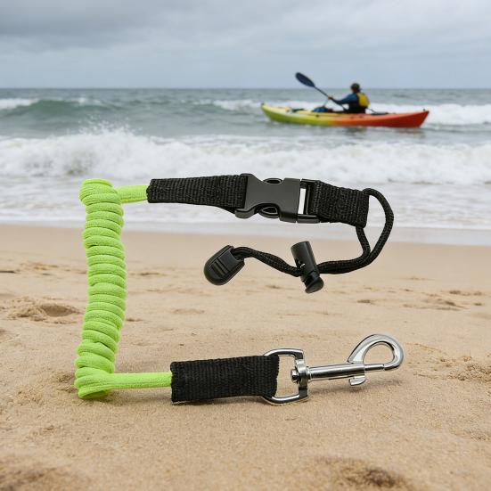 Kayak Peddel Leash Heavy Duty Intrekbaar Gekruld Koord Lanyard Riem Anti-verlies Touw voor Kajakken Bootvaren Kanoën Paddle Board Accessoires