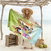 Halloween Bluey Characters Beach Towel Quick-Dry Soft Microfiber Comfortable Lightweight Perfect for Traveling Yoga Camping and Swimming