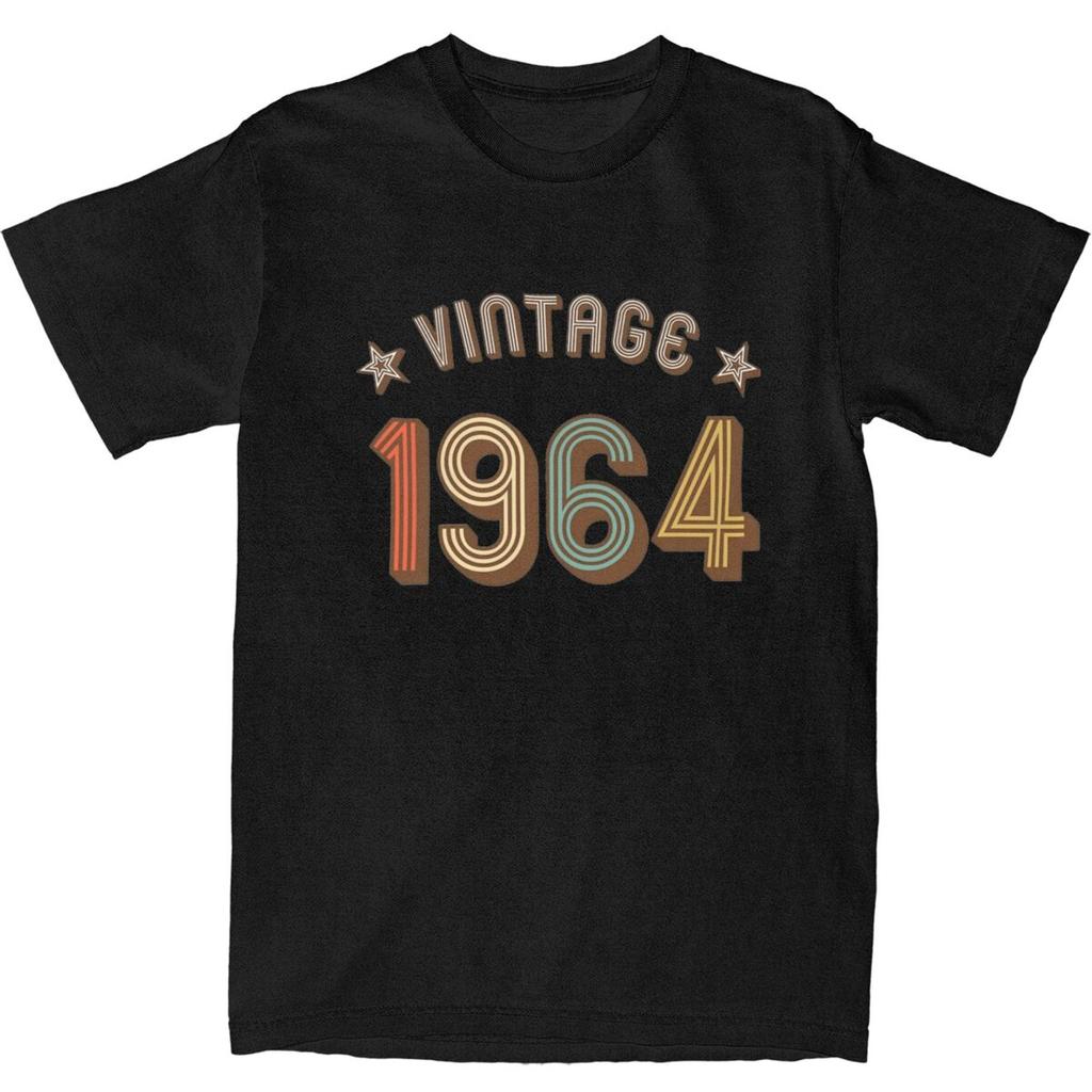 Vintage 1964 60. Geburtstag T-Shirts Männer Frauen Baumwolle Erstaunliche Menschen 60 Jahre Alt Geschenke T-Shirt Kurzarm Geschenkidee