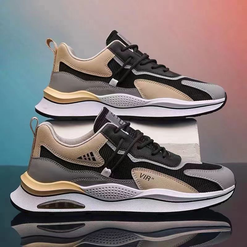 2025 Men's Shoes Sports Shoes New Mesh Breathable Casual Shoes Korean Version Fashion Trendy Shoes Travel Shoes Light Running Shoes