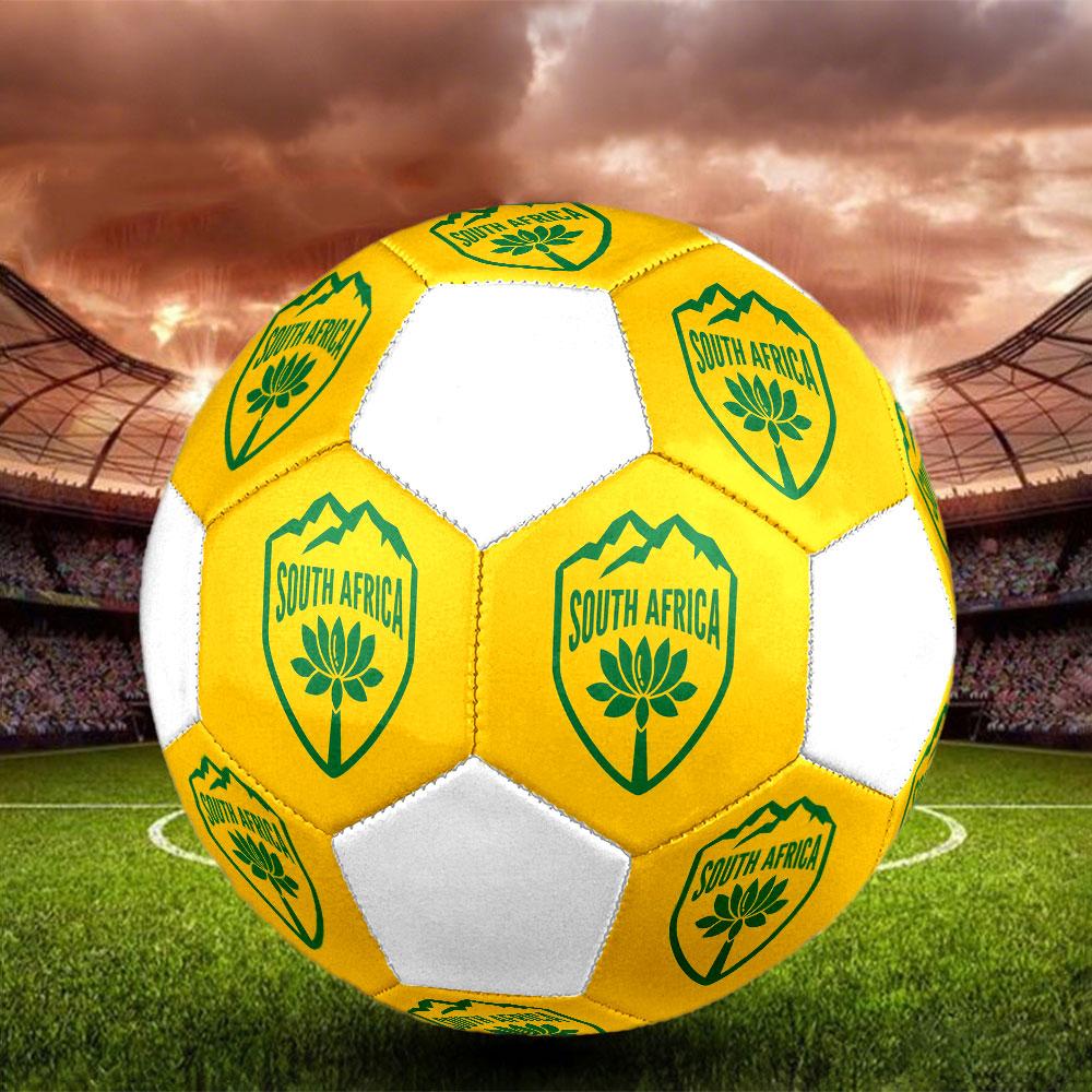 Südafrika Nationalmannschaft Fußball Größe 5 Fußball, Maschinengenähtes PVC, Langlebig & Hoher Rückprall, Für Alle Altersgruppen Geeignet, Fanartikel, Spiele & Außenbereich.