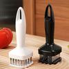Stainless Steel Meat Tenderizer with Spring-Loaded Needles Automatic Rebound Tool for Steak Chicken Fast Marinating Tenderizing Essential Kitchen