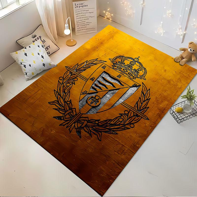 Royal Crest On Golden Carpet Suitable As a Non-slip Mat for the Living Room or Bedroom Sofa