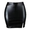Sexy Women' Stretch Short Skirt Nightclub Bag Hip PU Short Skirt Leather Skirt Mini Dress