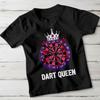 Dart Queen Darts Sports Girls T-Shirt Kids Graphic Tee