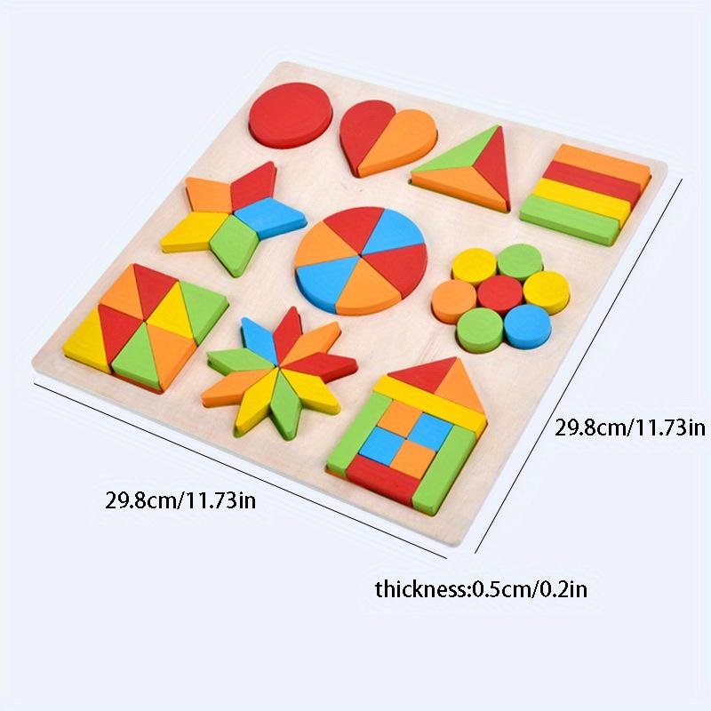 Educational children's geometric shape modeling cognitive matching board digital enlightenment equal learning puzzle wooden education toys,Christmas