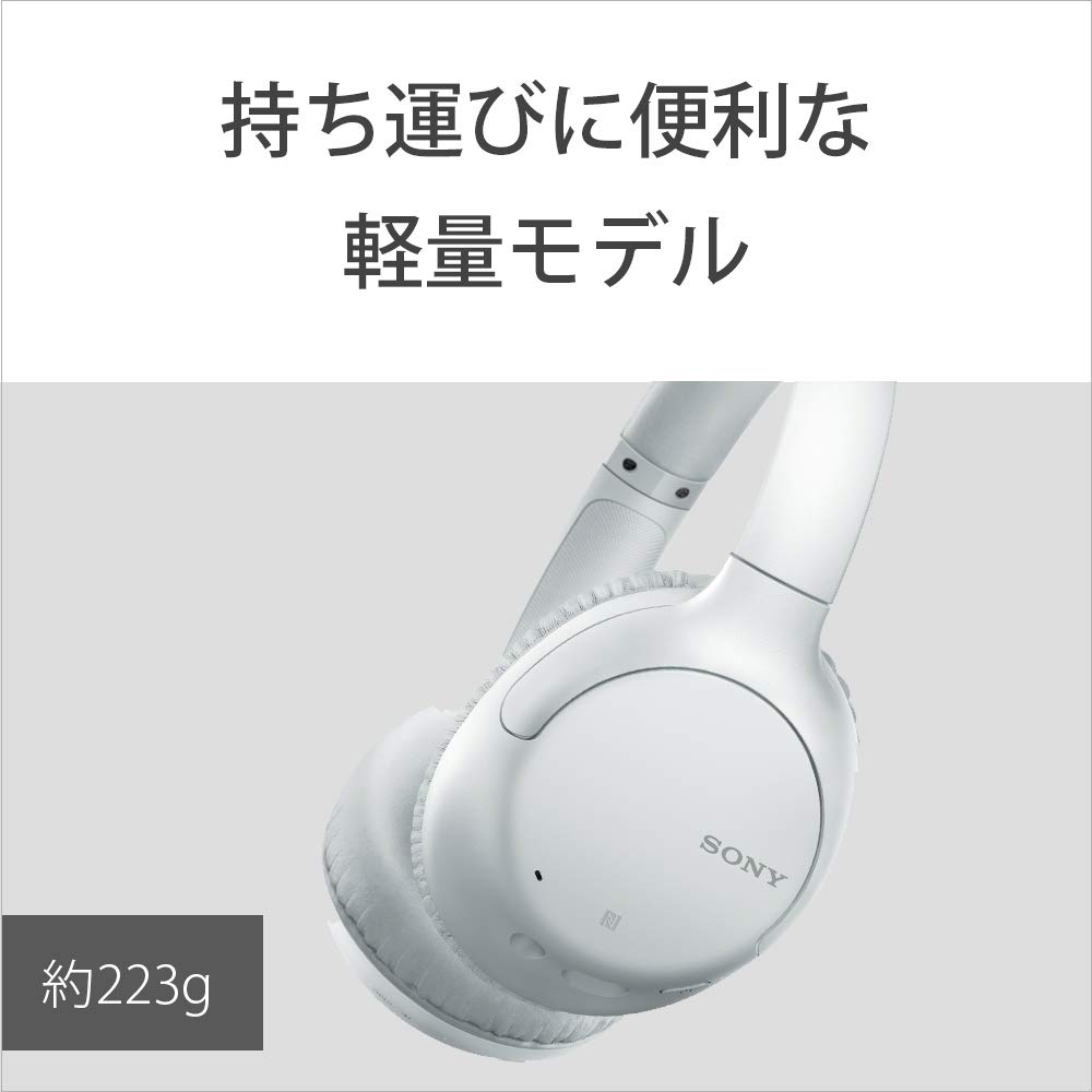 Sony WH-CH710N Wireless Noise-Cancelling Headphones with Microphone and Up To 35 Hours Playback, White