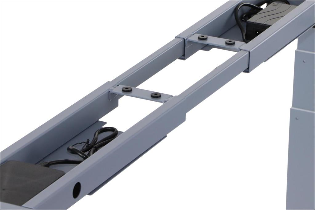 Metal frame of a desk (table) with electric height adjustment, electric PRATO 04-3T/A GRAY