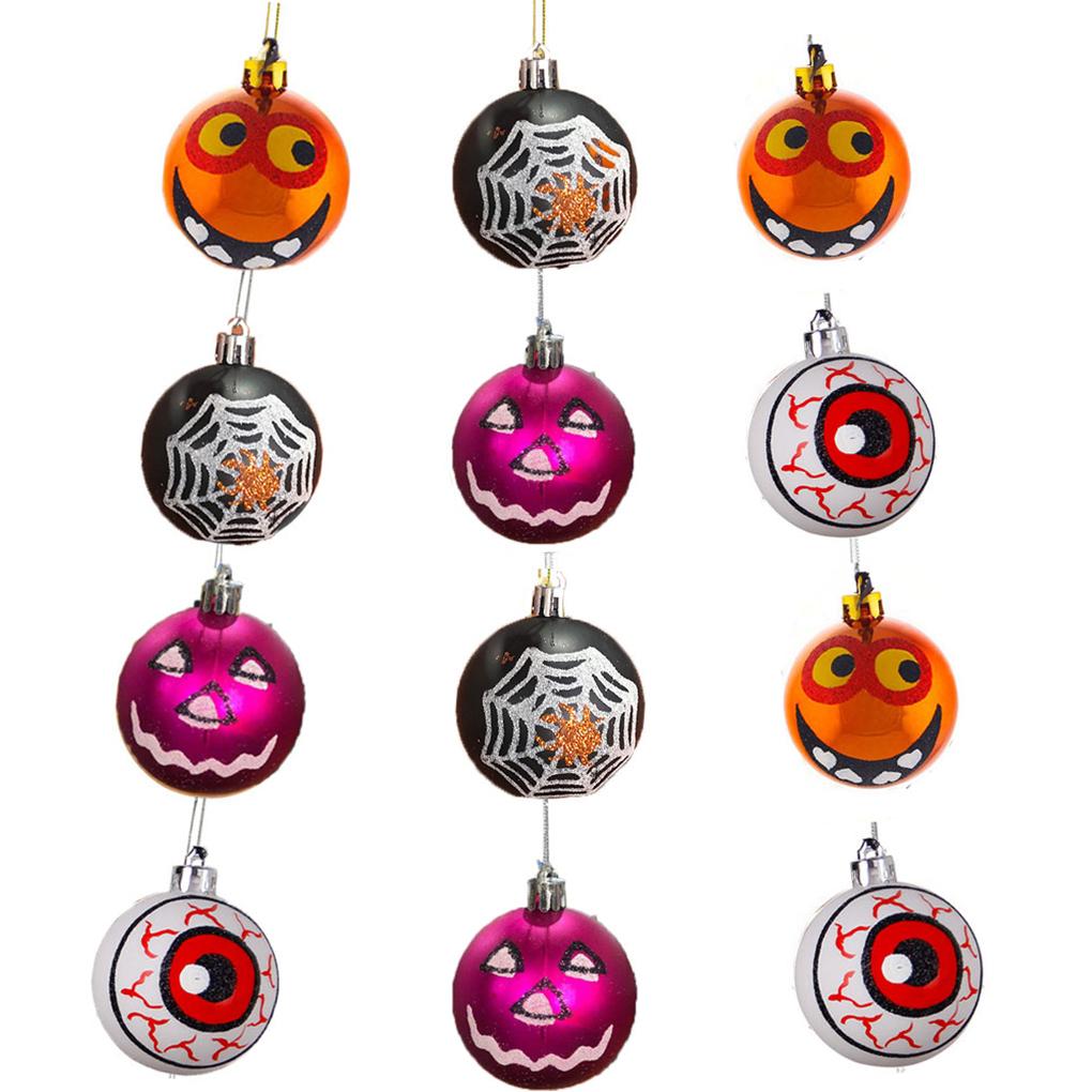 12X Halloween Decor Wall Ornament Tree Pendent Household Accessories Festival Fittings Decorative Ball Kid Toy Entertainment