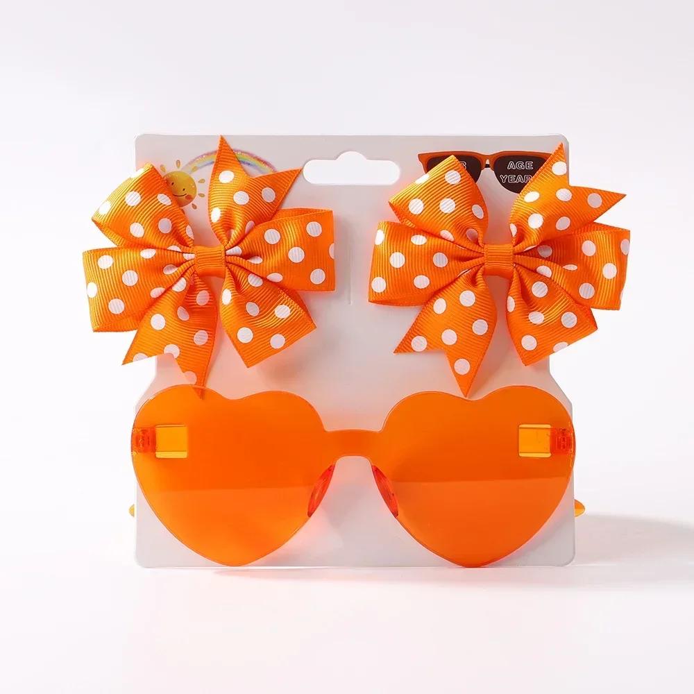 Bellissima Fermaglio per Capelli Farfalla Scintillante Set Accessori per Capelli Occhiali Moda Pois Set di Fermagli per Capelli per Bambini Occhiali Amore Copricapo per Ragazze