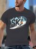 Skidåkare Grafisk T-shirt Herr Casual Bomull Kortärmad T-shirt Aktiva Kläder