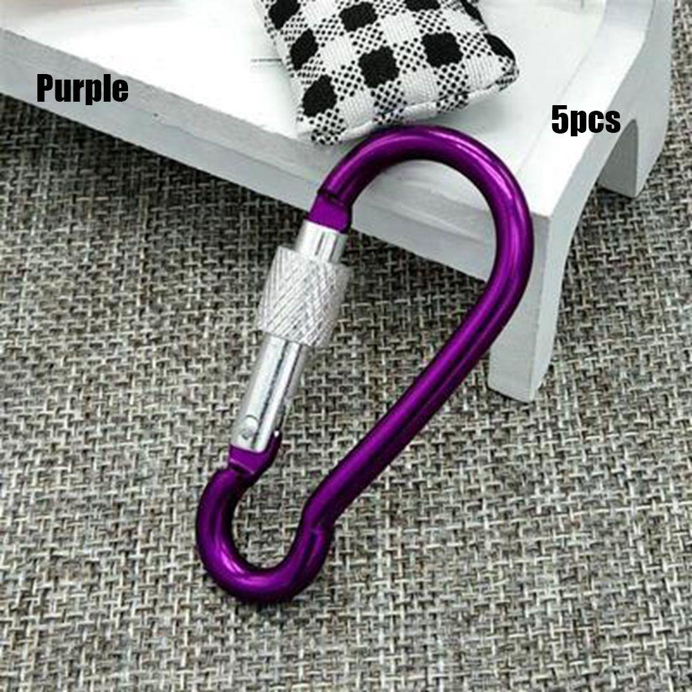 Safety Multi-color Aluminium Camping Hiking Hook Climbing Button Buckle Keychain Alloy Carabiner