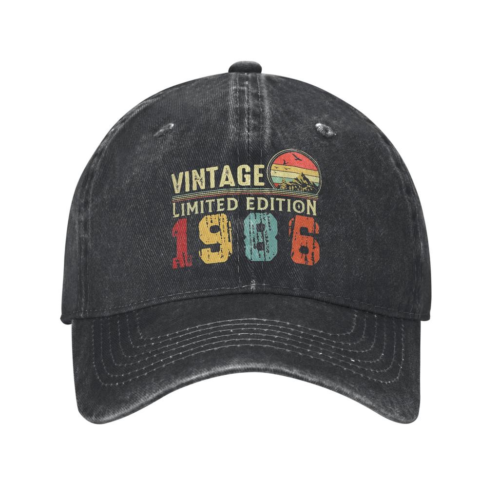 Vintage 1986 Limitovaná edice 1986 Narozeniny 40. narozeniny 40letý Trucker kšiltovky Merch Pro Baseballovou čepici Pokrývky hlavy Sluneční kšiltovky