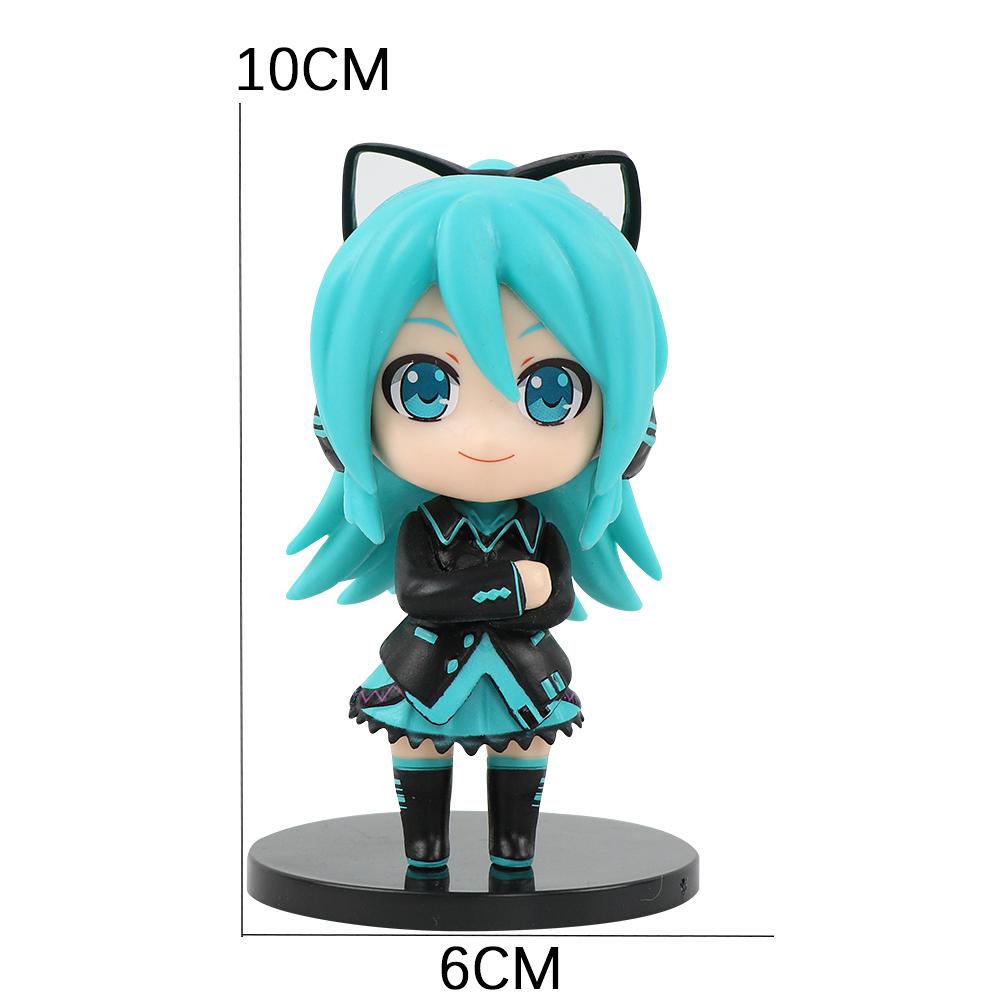 6 Stück/Set Anime Blind Box Hatsune Miku Figur Mini Charakter Ornamente Kawaii Tischdekoration für Zuhause Erwachsenen Spielzeug Kindergeschenk