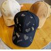 Neue Baseballkappe Damen Ins Vielseitig Stickerei Liebe Liebe Frühling und Sommer Kappe Herren Großer Kopfumfang Hut