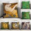 G-Gustav K-Klimt Oil Painting Pillow Case Sofa Decorative Home Double-sided Print Plush Square Throw Pillow Covers Cushion Decor