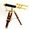 Small 22.86 Cm Size Brass Telescope with Tripod Stand Desk Décor and Home Décor Item