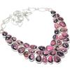 Rhodonit Edelstein Handgefertigt 925 Silber Schmuck Halskette 18" JCN484-89