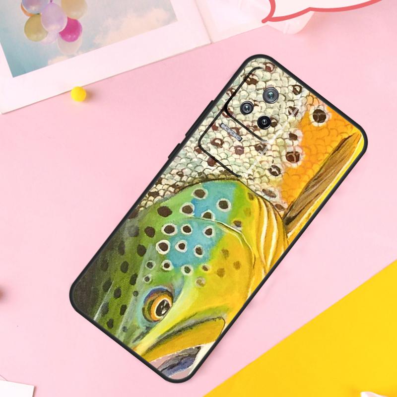 Forellen-Fischerei-Tasche Für Xiaomi 13 14 Ultra 12 Lite 11T 12T 13T Pro POCO M6 Pro X6 X5 X3 F3 F5 M5s Hülle