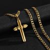 Men's Stainless Steel Cross Pendant Necklace - Fashionable Titanium Steel Jewelry