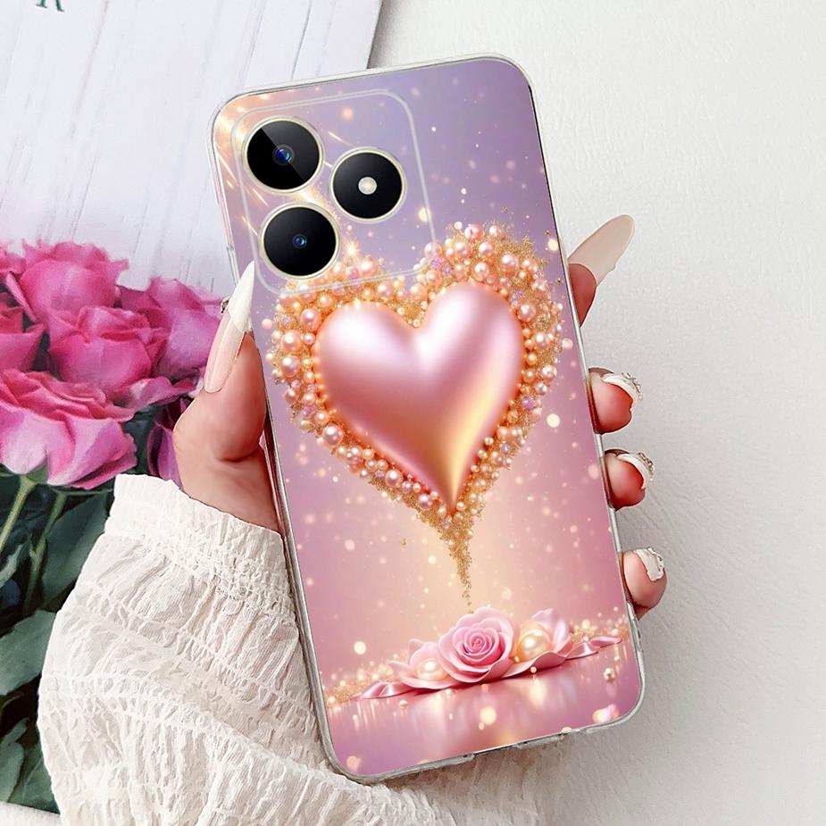 For Realme Note 50 Case RMX3834 Cute Cat Painted Cover Clear Silicone Soft TPU Phone Case For Realme Note 50 Note50 Fundas Coque