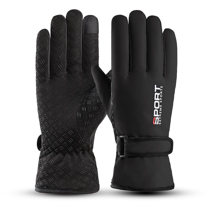 Winter Outdoor Cycling Gloves for Women Plus Velvet Thickened Warm Waterproof Windproof Touch Screen Ski Sports Gloves