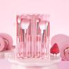 Pink Roll Makeup Brush 6 Type Set
