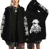 Japanese Manjutsu Kaisen Gojo Satoru Printed Hooded Sweatshirt Autumn and Winter Casual Sports Sweatshirt Jacket Fleece Hoodie Sweatshirt