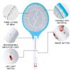 Bug Zapper Electric Fly Swatter Zap Mosquito Indoor Outdoor Rechargeable Zapping Racket for Pest Safety Mesh Racket