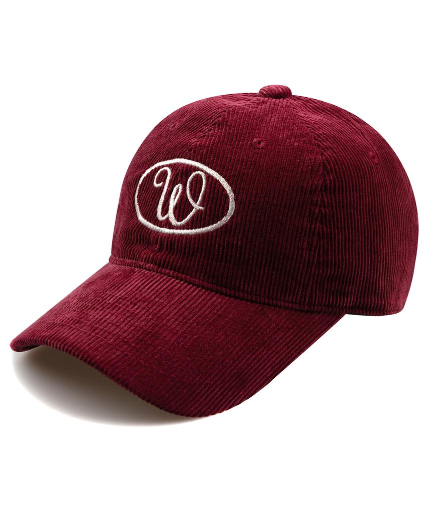 Wig Elliptical W Corduroy Ball Cap - Burgundy