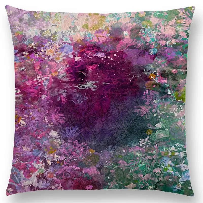Newest Little Girl Cushion Cover Floral Pattern Dreamy Garden Fantasy Night Sofa Pillow Case For Girls