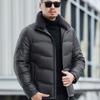 Down Jacket Men's Winter Thickened Warm Leather Middle-aged and Elderly Men's Down Jacket Large Size Jacket Dad Loose
