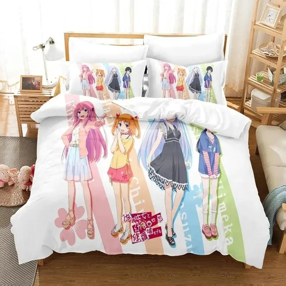 OreShura Anime Bedding Set Single Twin Full Queen King Size 3D Print Duvet Cover Sets for Adult Kid Bedroom
