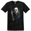 Michael Myers Horror Mask Bloody Knife T Shirt Slasher Movie Villain Creepy Tee