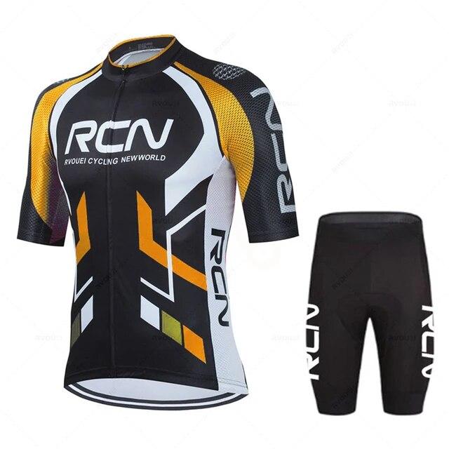 Summer Pro Team Rcn Cycling Jersey Set 19D Bike Shorts Set MTB Ropa Ciclismo Mens Short Sleeve Bicycle Shirts Maillot Clothing