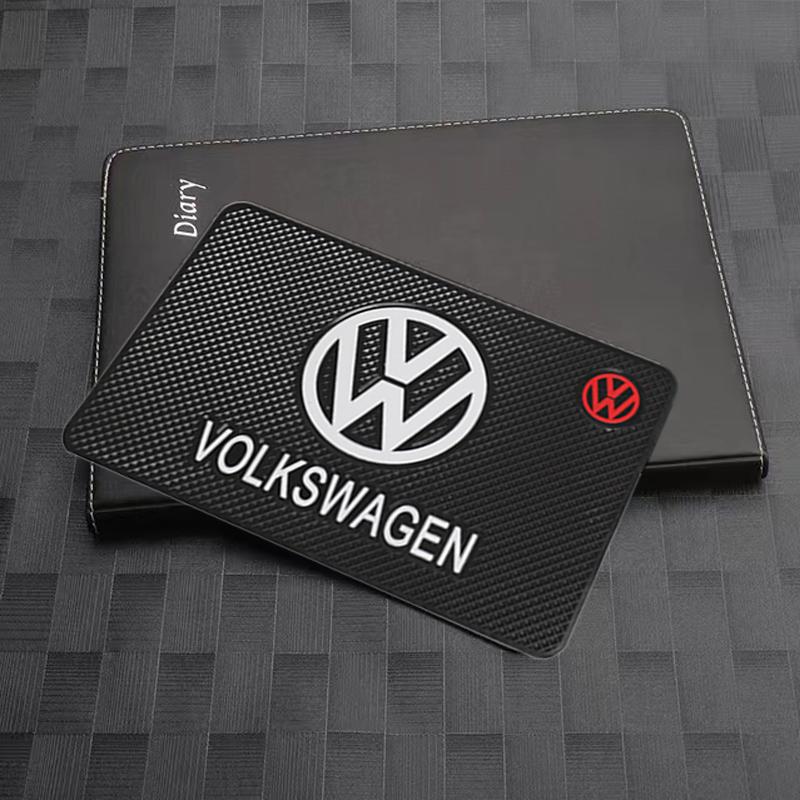 Valve Stems Caps Car Anti-Slip Mat Dashboard Silicone Sticky Storage Pad Auto Interiors For Volkswagen VW RLine R GTI Golf Amaro