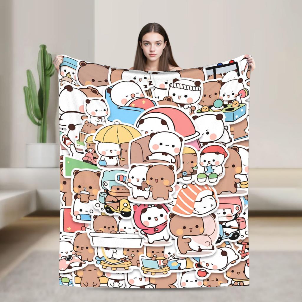 bubu dudu love Flannel Blanket Adults Child Super Soft Throw Blanket Winter Outdoor Bedspread Sofa Bed Cover