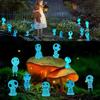 10Pcs/Set Micro Landscape Luminous Elves Small Figures Tree Elf Ornaments Glowing Alien Resin Statue Glow In The Dark Toys Gifts