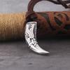 Wolf Fang Tooth Pendant Necklace with Carving Patterns In Wooden Box Never Fade Gift for Men