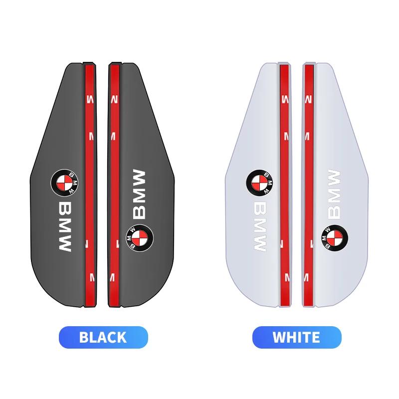 WMV2   2Pcs Car Rearview Rain Eyebrow Transparent Stickers For BMW 50 Anniversary E36 E60 E90 X2 X1 X3 X5 E46 E39 E70 M3 M5 M6 50JAHRE