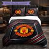 Vzor Manchester United 3-dielna súprava posteľnej bielizne Mäkká mikrovláknová obliečka na paplón s obliečkami na vankúše do spálne