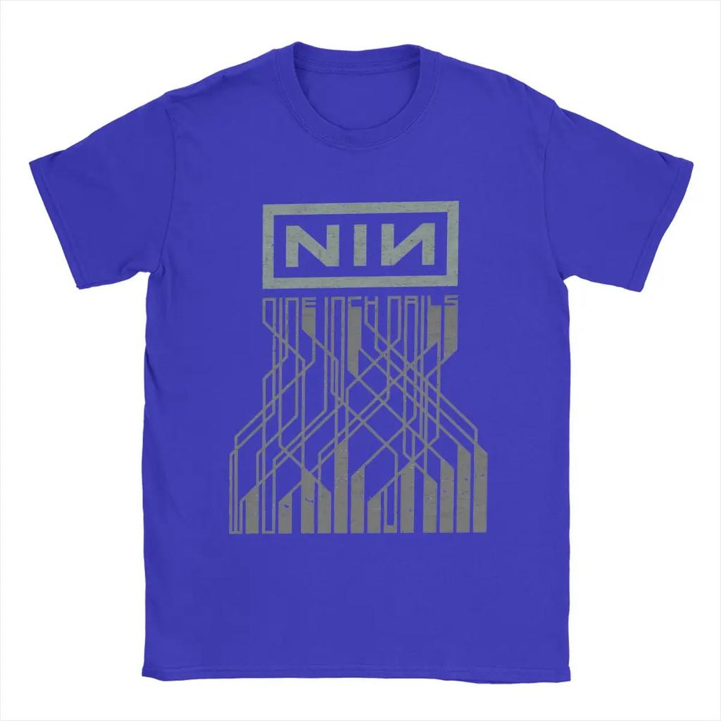 Nine Inch Nails NIN T Shirts Men Cotton Funny T-Shirt Crewneck 100% Cotton Tee Shirt Short Sleeve Tops Big Size