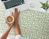 Decorative Mat with Pattern for Desk Geometric Retro Pattern 120X60 Cm