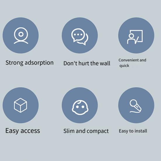 5/10Pcs Magnetic Remote Control Holder Self-Adhesive Wall Mount TV Air Conditioner Remote Control Organizer Hole-Free Home Office Remote Storage