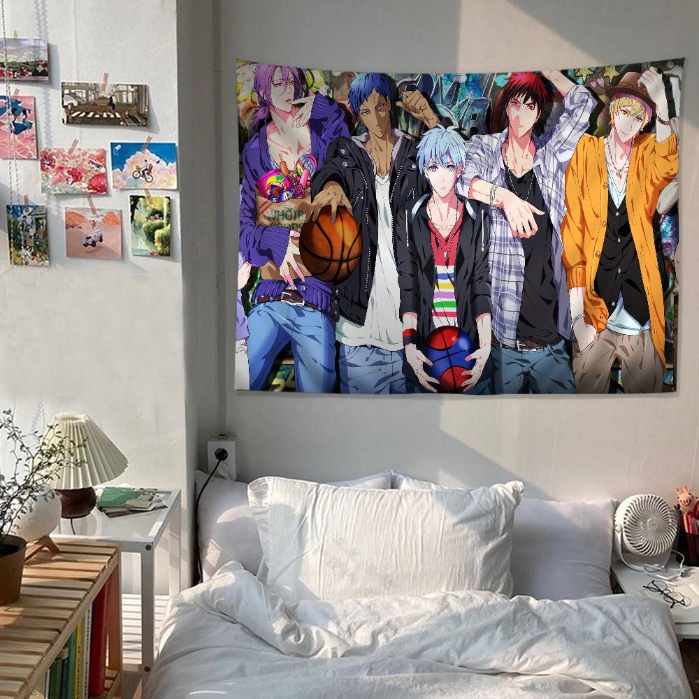 Kuroko No Basket Cartoon Wandteppich Hippie Blume Wandteppiche Schlafsaal Dekor Kunst Heimdekor