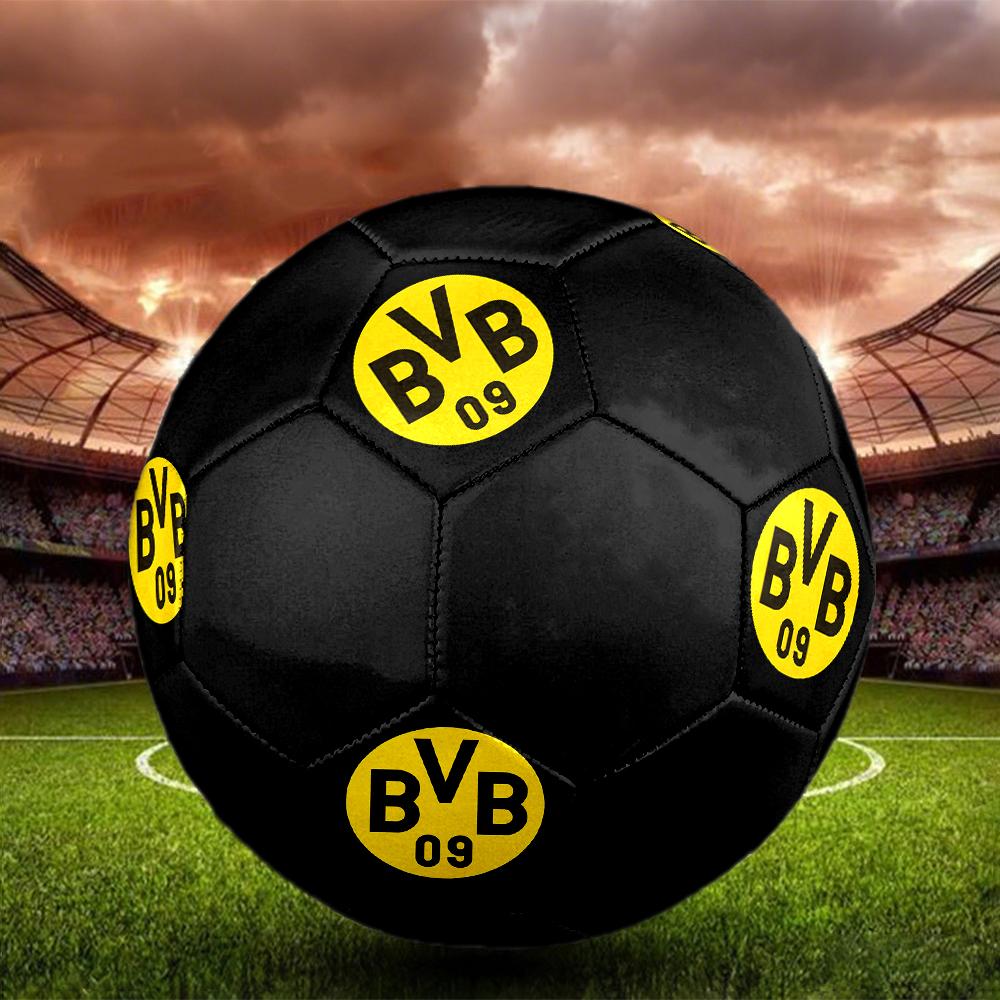 Borussia Dortmund Soccer Ball, Colorful, Suitable for All Ages, Machine-stitched, PVC Material, Competition Grade, Durable and High Bounce